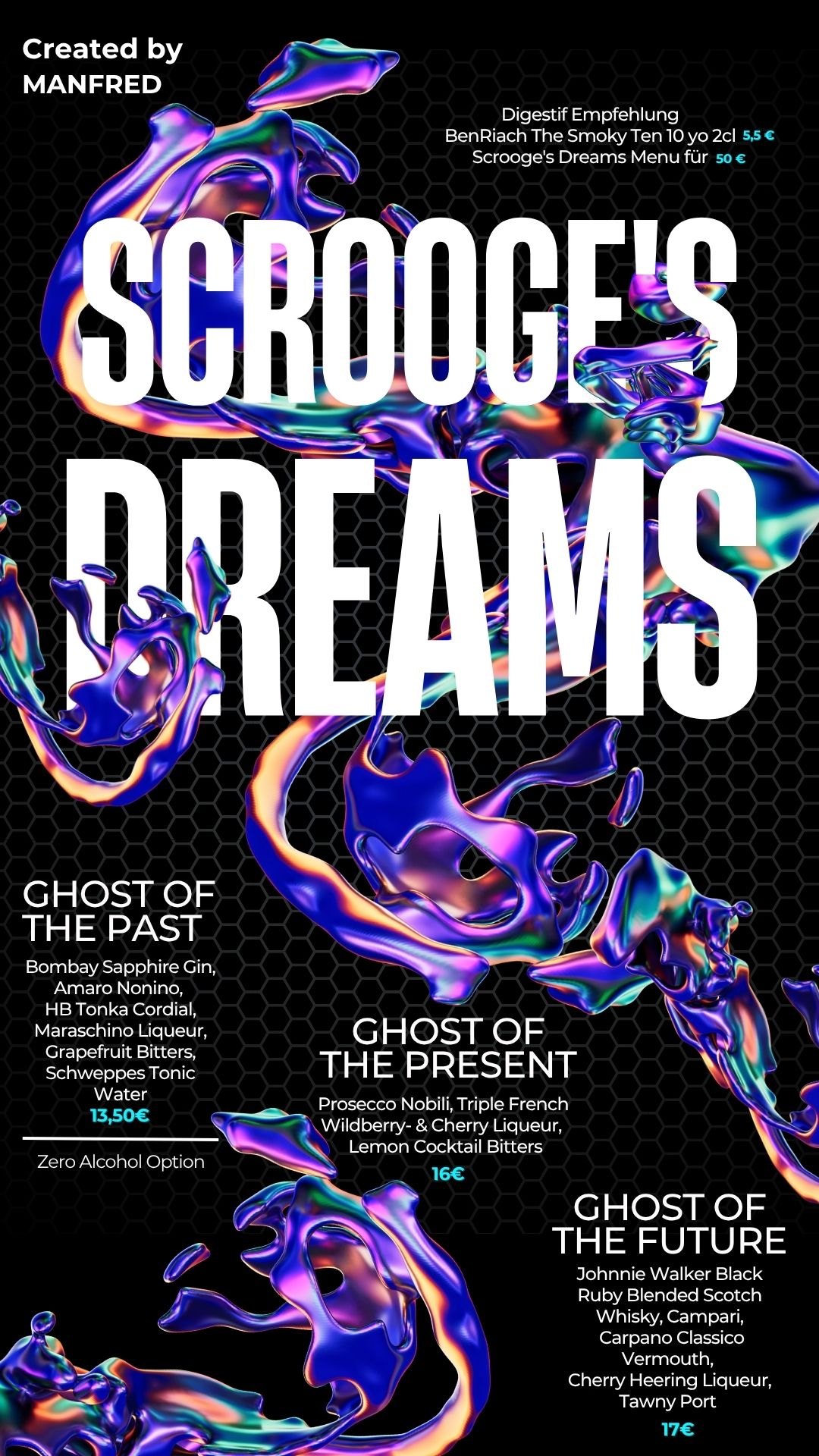 Scroogle´s Dreams Cocktail Menu