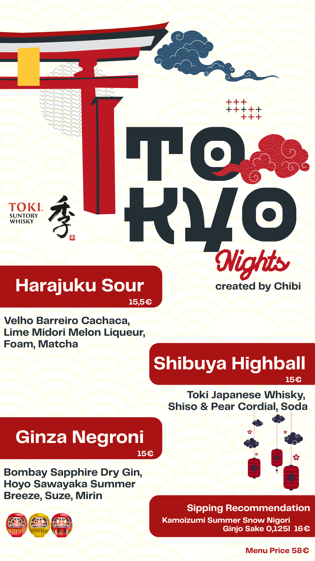 Tokyo Nights Cocktail Karte